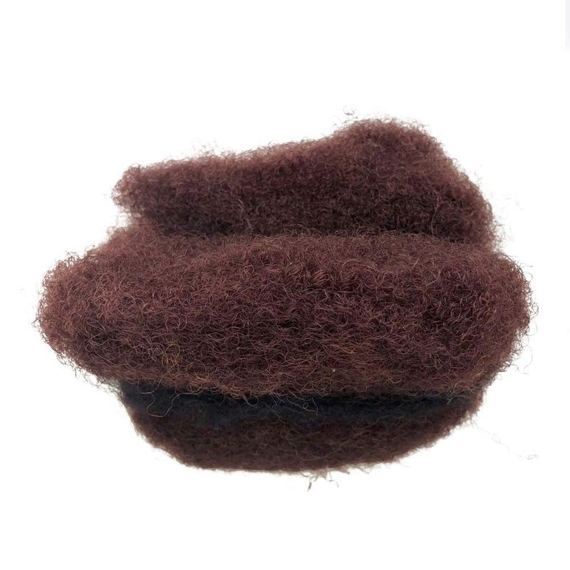 YONNA Tight Afro Kinky Bulk For DreadLocks,Twist Braids Human Hair Deep Dark Auburn #35 8inch - Image 3